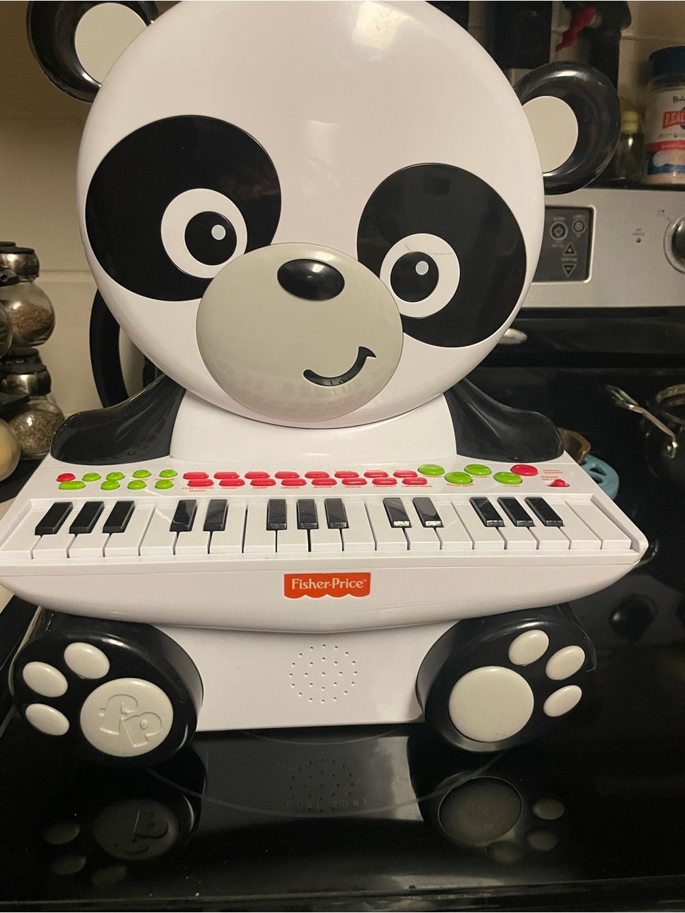 Fisher-Price Panda Musical Keyboard Toy - Black, White, Red, Green